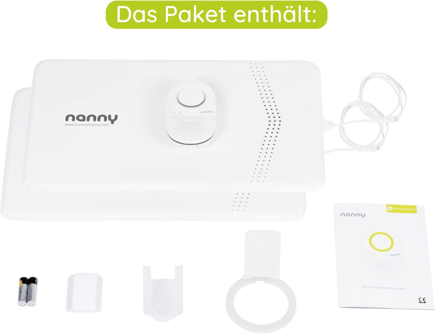 Nanny BM-033 légzésfigyelő két szenzorpaddal