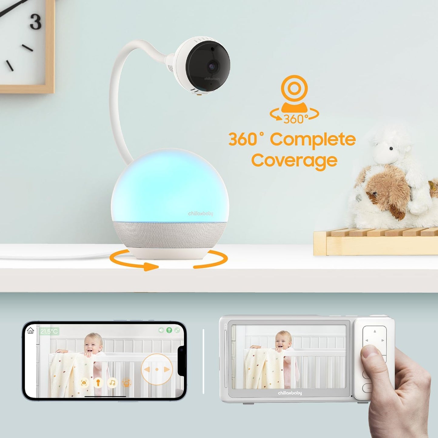 Chillax DM610 Giraffe 360° forgatható wifis kameás bébiőr