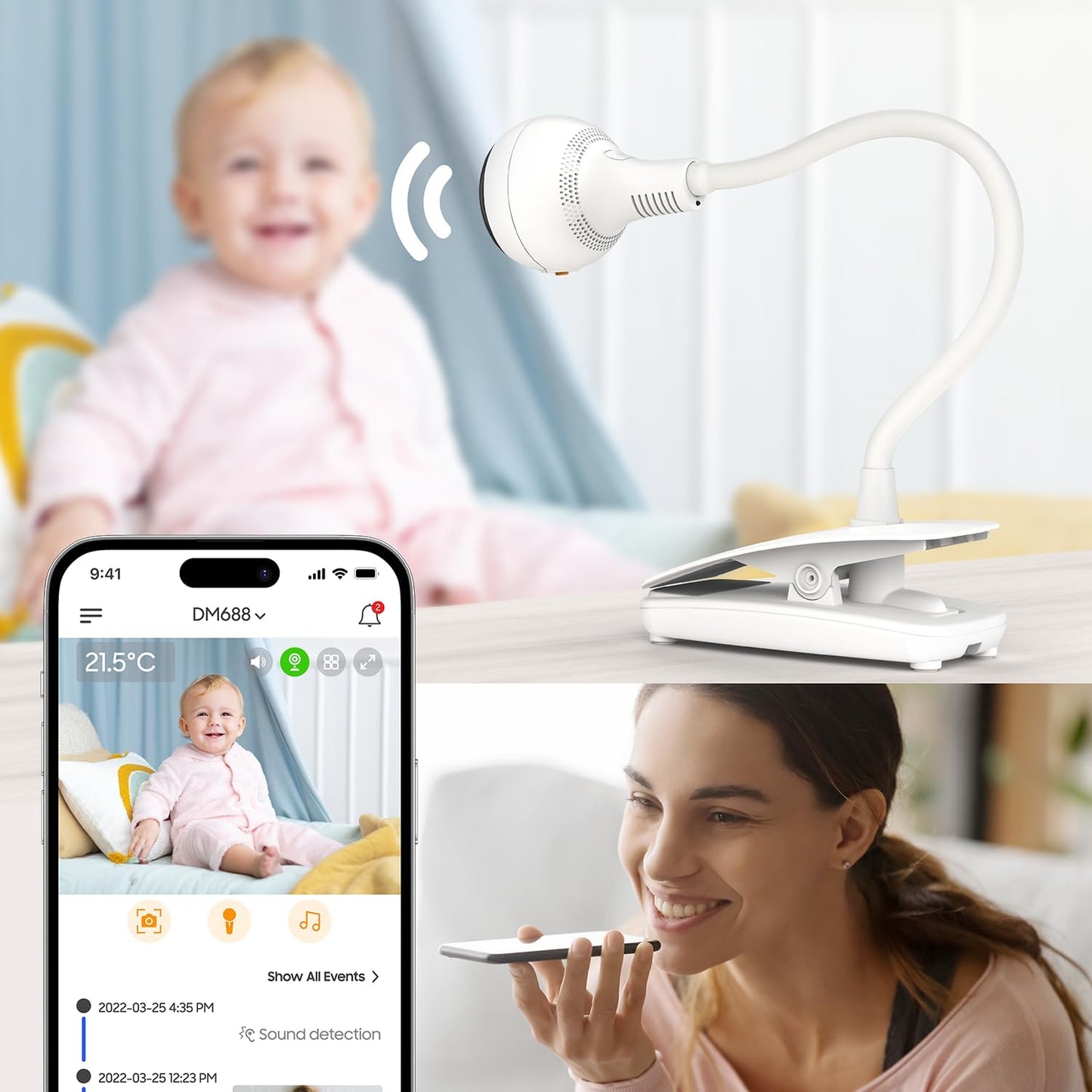 Chillax DM686 Giraffe Pro Max wifi és hordozható kamerás babaőrző