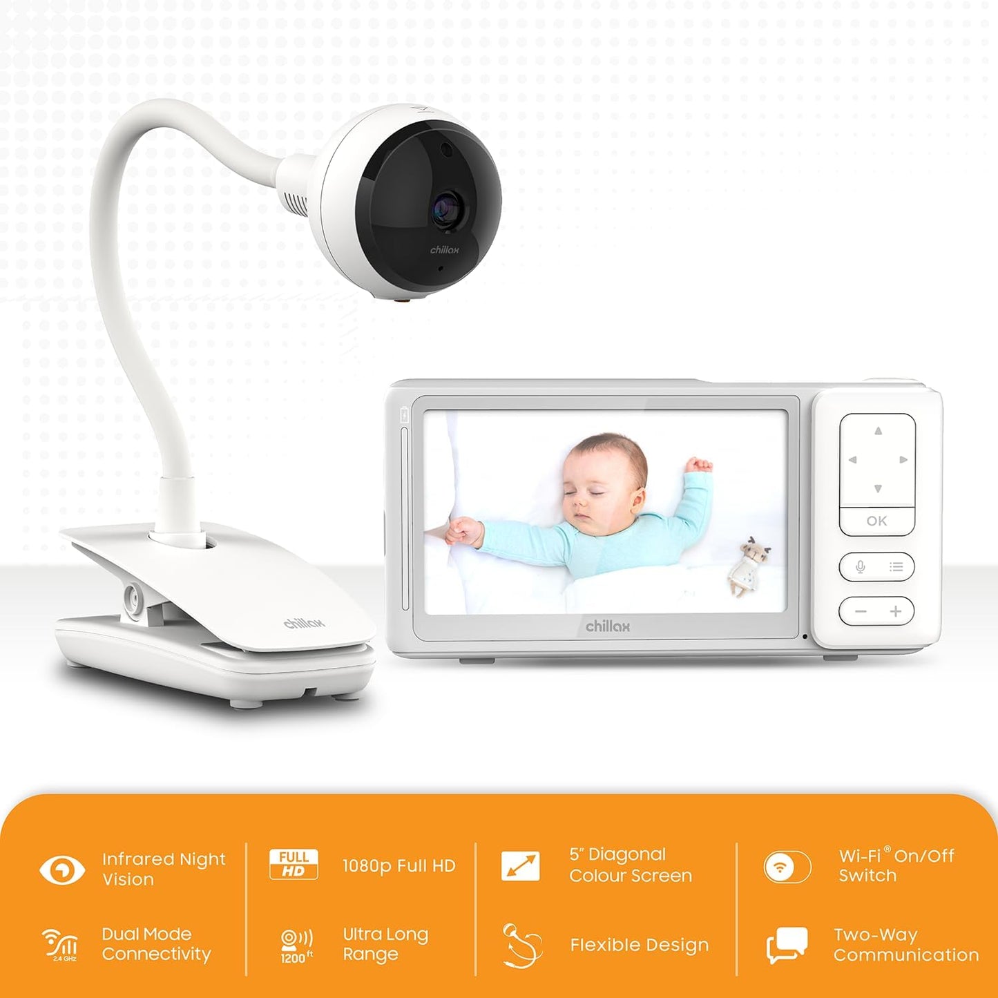 Chillax DM686 Giraffe Pro Max wifi és hordozható kamerás babaőrző