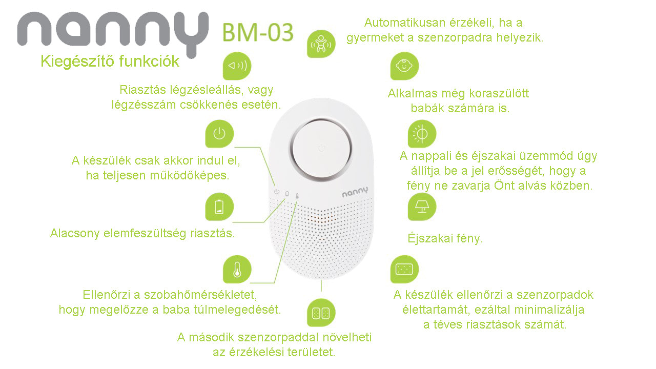 Nanny BM-03 légzésfigyelő készülék