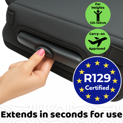 BubbleBum TelePort háttámla nélküli ülésmagasító – R129 (i-Size) minősítéssel