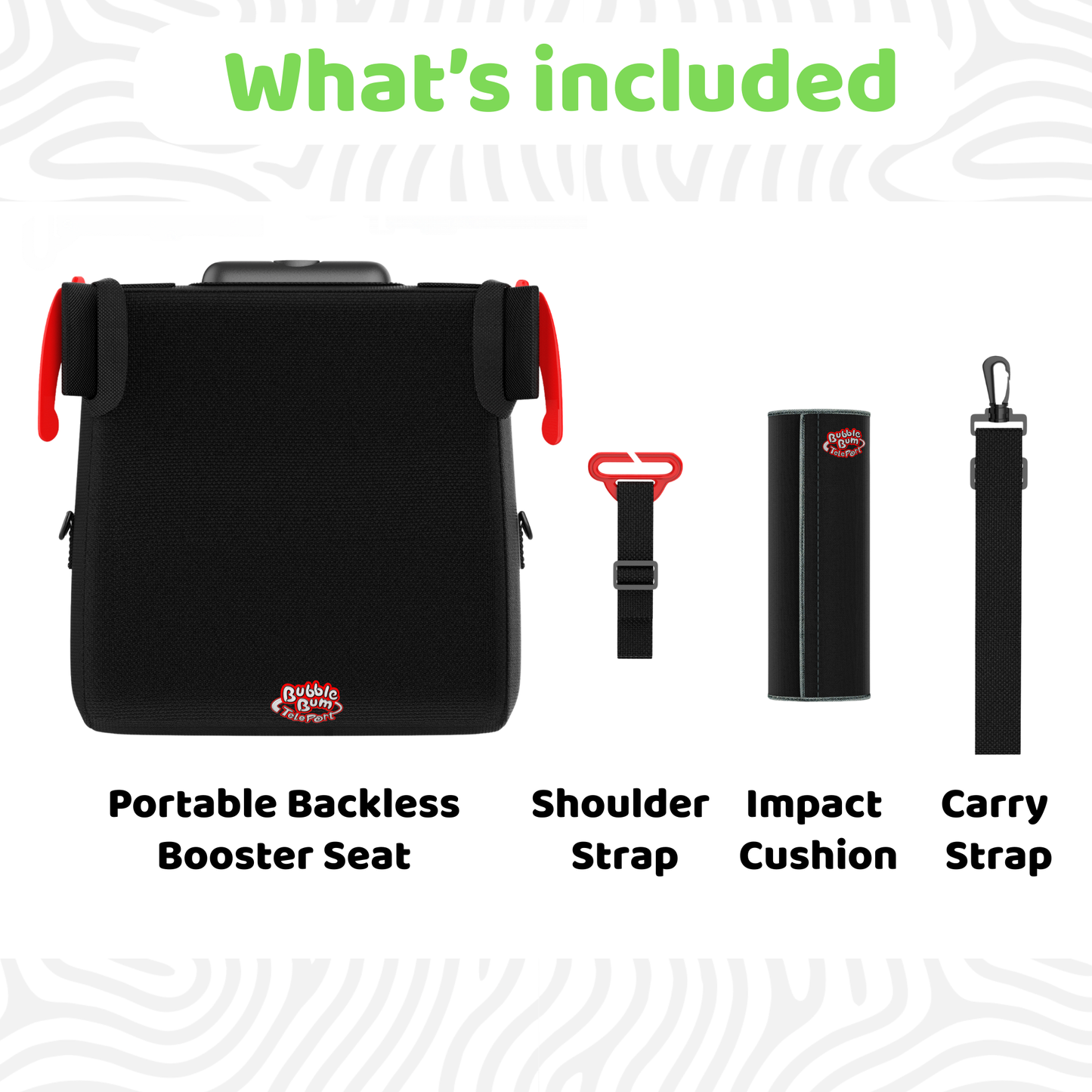 BubbleBum TelePort háttámla nélküli ülésmagasító – R129 (i-Size) minősítéssel