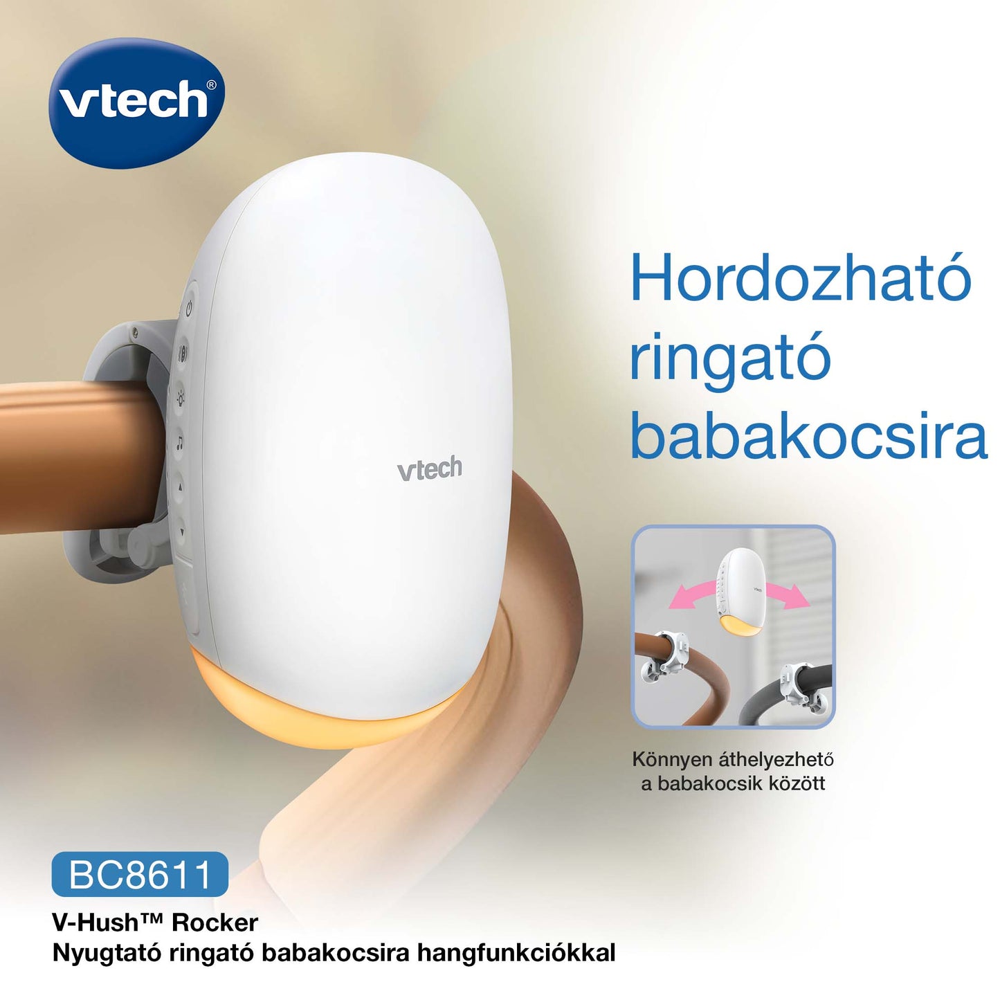 Vtech V-Hush babakocsi ringató 3 az 1-ben