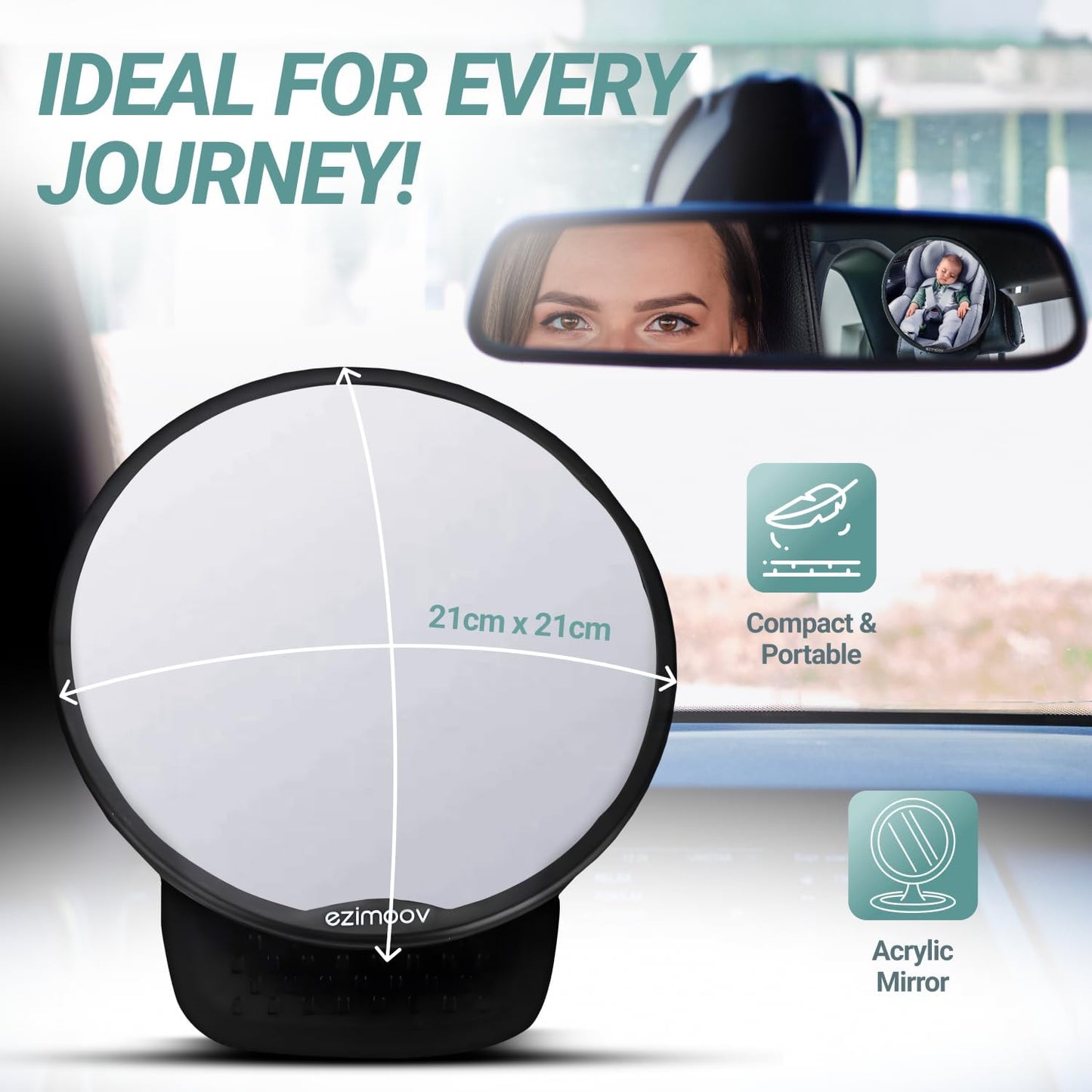 Ezimoov Mirror Round autós baba tükör