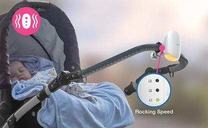 V-Hush™ Rocker – Hang- és Mozgásalapú Babakocsi-Ringató