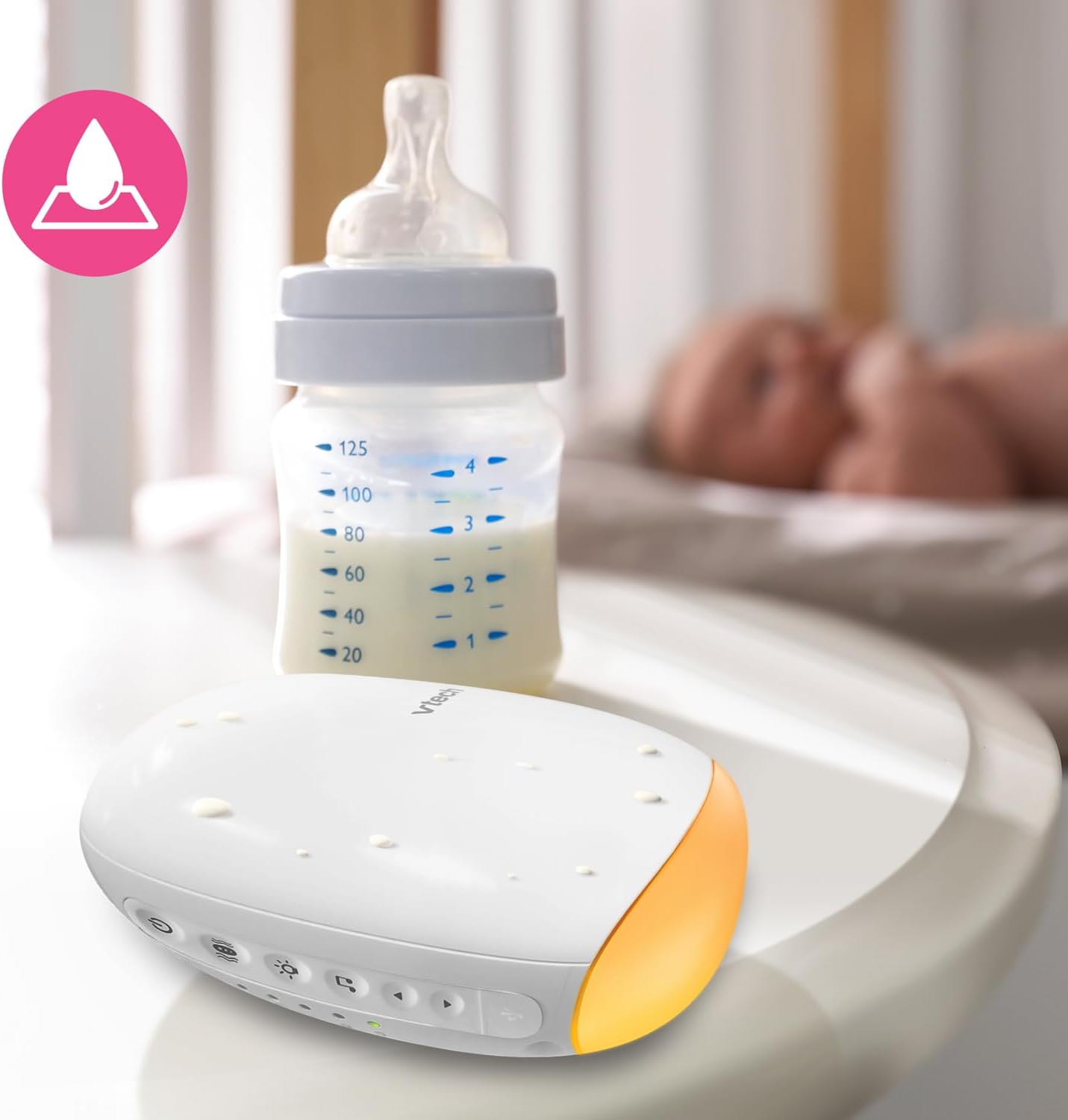 V-Hush™ Rocker – Hang- és Mozgásalapú Babakocsi-Ringató